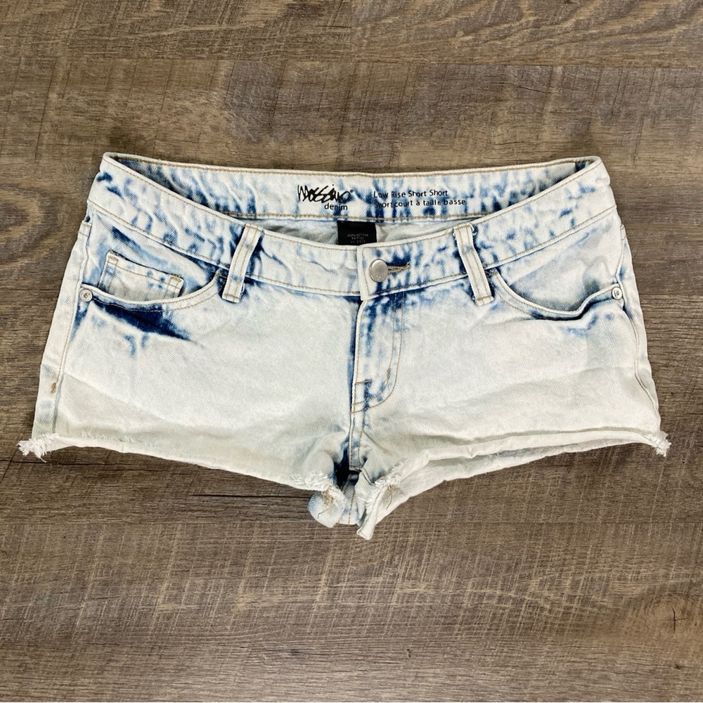 Mossimo Cut Off Jean Short Women's Size 4 Bleached Low Rise 5-Pocket  Distressed